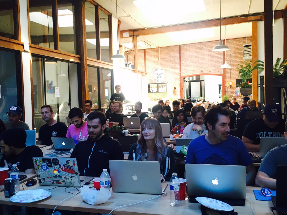 UploadVR's tweet image. Some serious @unity3d coding going on here! 
#VRWorkshop #UploadVR #VR