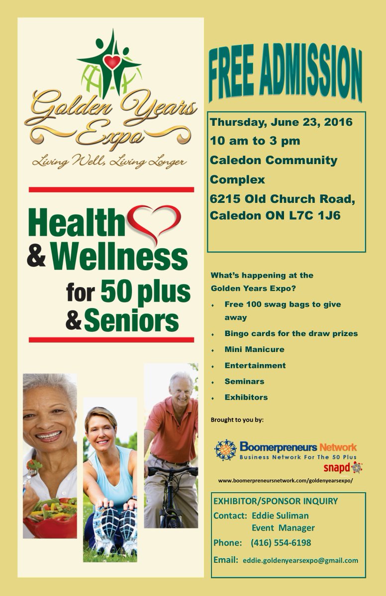 GoldenYearsExpo's tweet photo. Sponsor and Exhibitor Opportunity @GoldenYearsExpo in #Caledon
#homehealthcare #mobilephysio #dentalhealth #footcare https://t.co/C9eGu18aL9