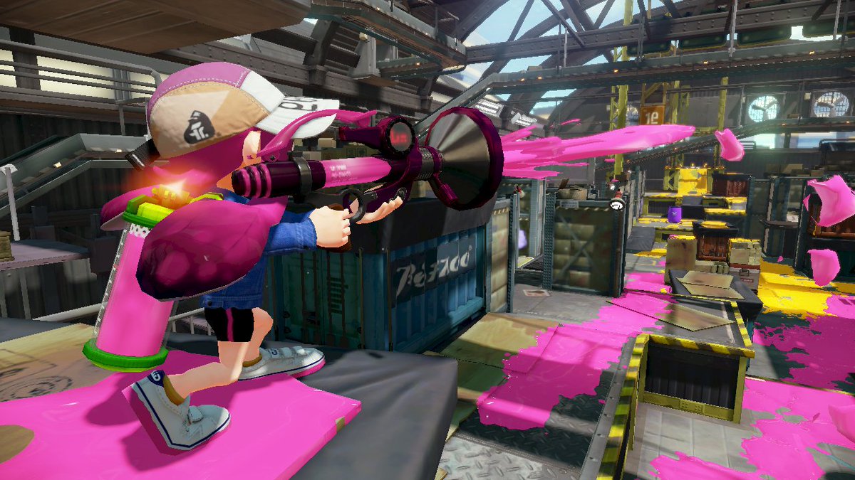 Splatoon スプラトゥーン このブキは ボールドマーカー7 超短射程だが攻撃的なメインウェポンに スプラッシュボム と スーパーショット が組み合わさり 超攻撃的な構成となった 近 中 遠 どの距離にも対応でき 使い方によって七色の