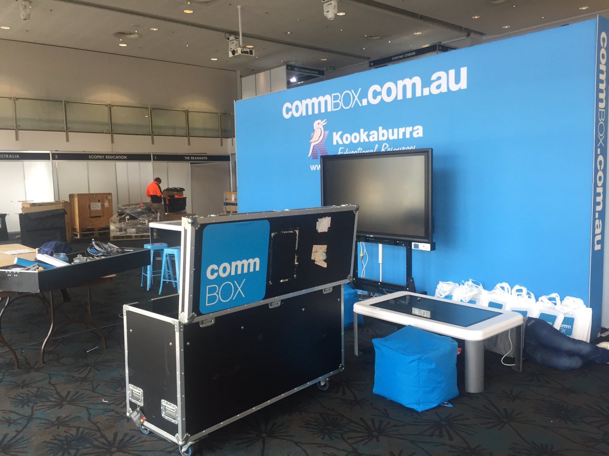 Adam_CommBox's tweet photo. @CommBox_AU setting up for @EduNationAU https://t.co/prs9lv9Uk9