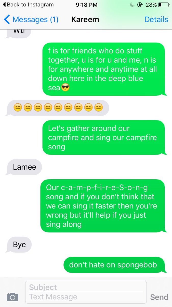 paridhikumar_'s tweet photo. I was singing spongebob songs and he didn't know they were from spongebob. #gokareem https://t.co/l2GejxB5OP