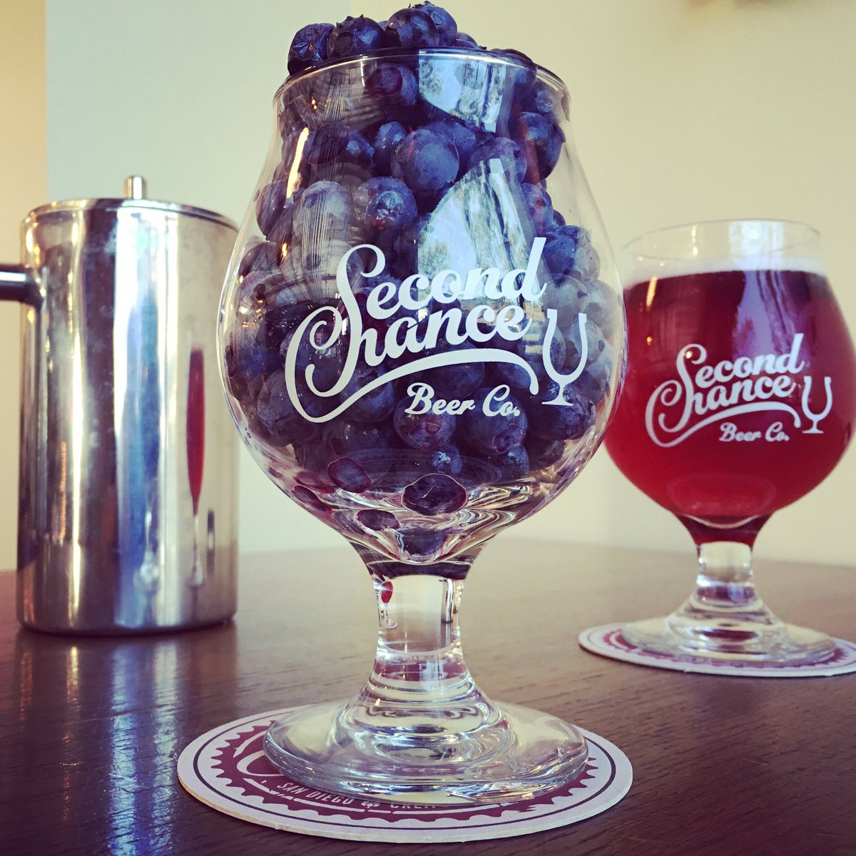 Something new & delicious coming soon from @secondchancebeer 👌🍺 #experiencecraft #secondchance #blueberrybeer