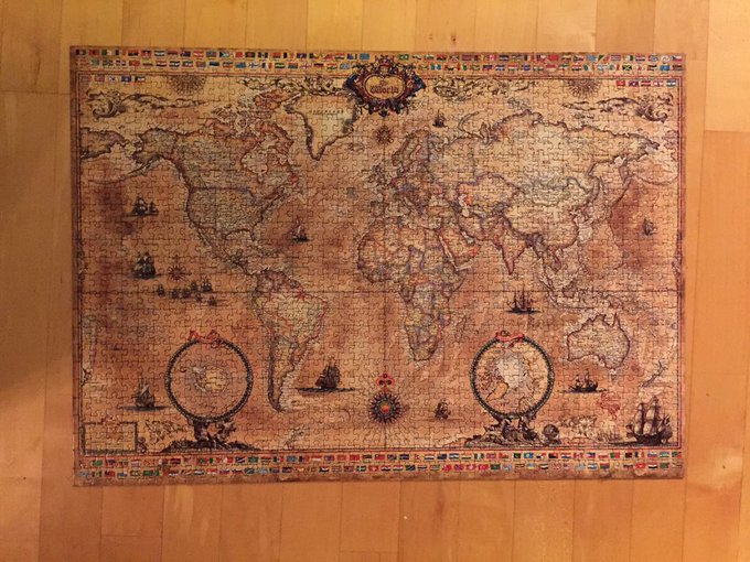 My wild Saturday night: a 1000 piece puzzle and a pint of Ben and Jerry's. Fuck yeah. https://t.co/Q