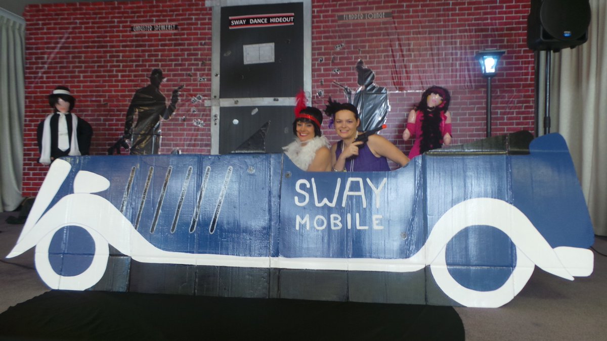 SWAYDanceAcad's tweet image. Our Flappers and Gangsters Ball drew in people from far and wide. Here is our decorations.