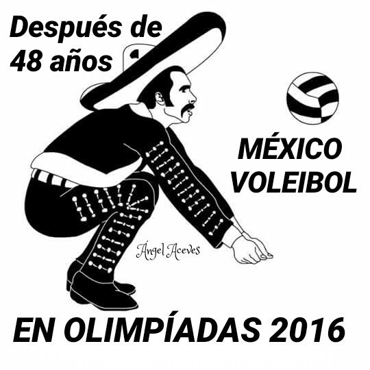 AngelAcevesEuro's tweet photo. Por primera vez en 48 años #México  #Voleibol consiguió el pase a Olimpíadas #Río2016 https://t.co/Fdfeo79dZX