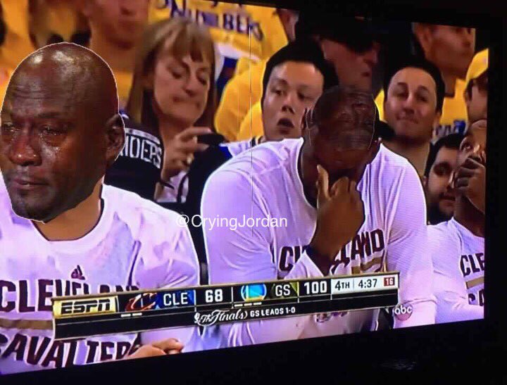 CryingJordan's tweet photo. When you see it... #CLEvsGSW https://t.co/7OiZlGhS34