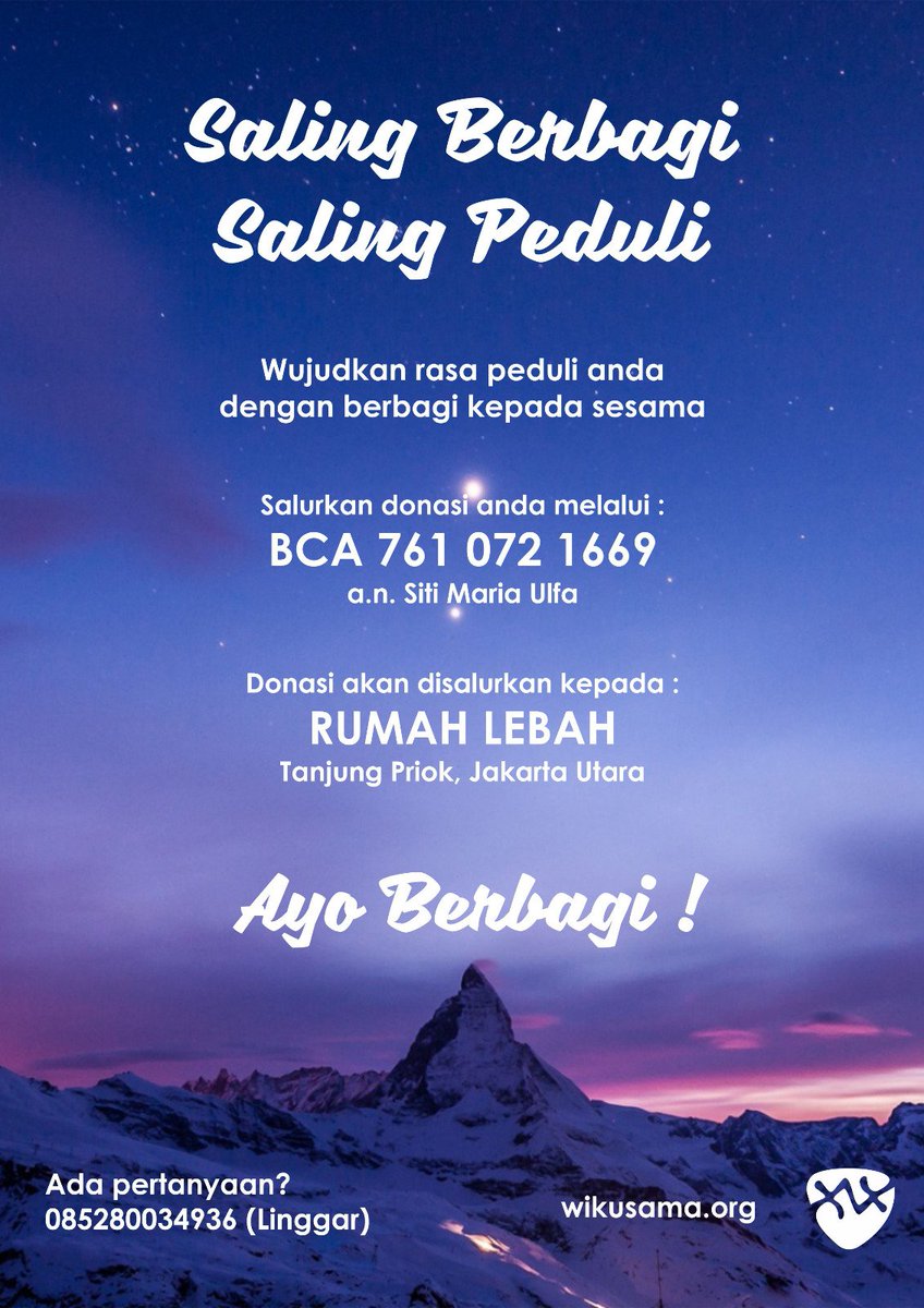 Saling Berbagi Saling Peduli, Acara dari <a href="/iawikusama/">IA Wikusama</a> untuk kita semua. Ayo Berbagi! xixfamily.org/donasi/