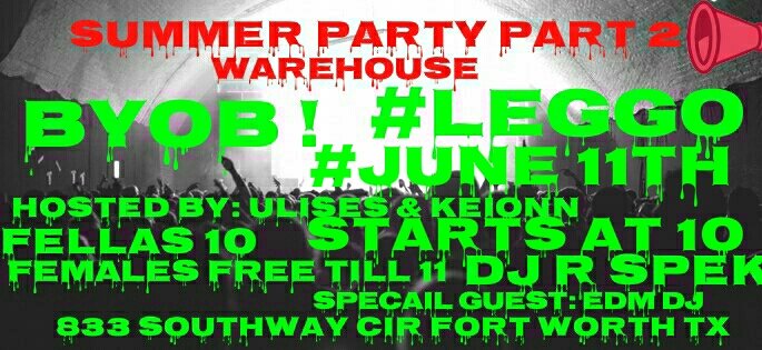 Ulisesolvera18's tweet photo. PART 2 BABY!! its gana be a diff. Building &amp; way bigger ! Less get this mf poppin with dj @iRock60PlusJs #fortworth https://t.co/sUUAeJiodA