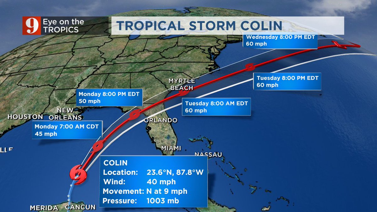 TORMENTA "COLIN" AZOTARA HOY LA FLORIDA CkPEelNUgAAGsc4