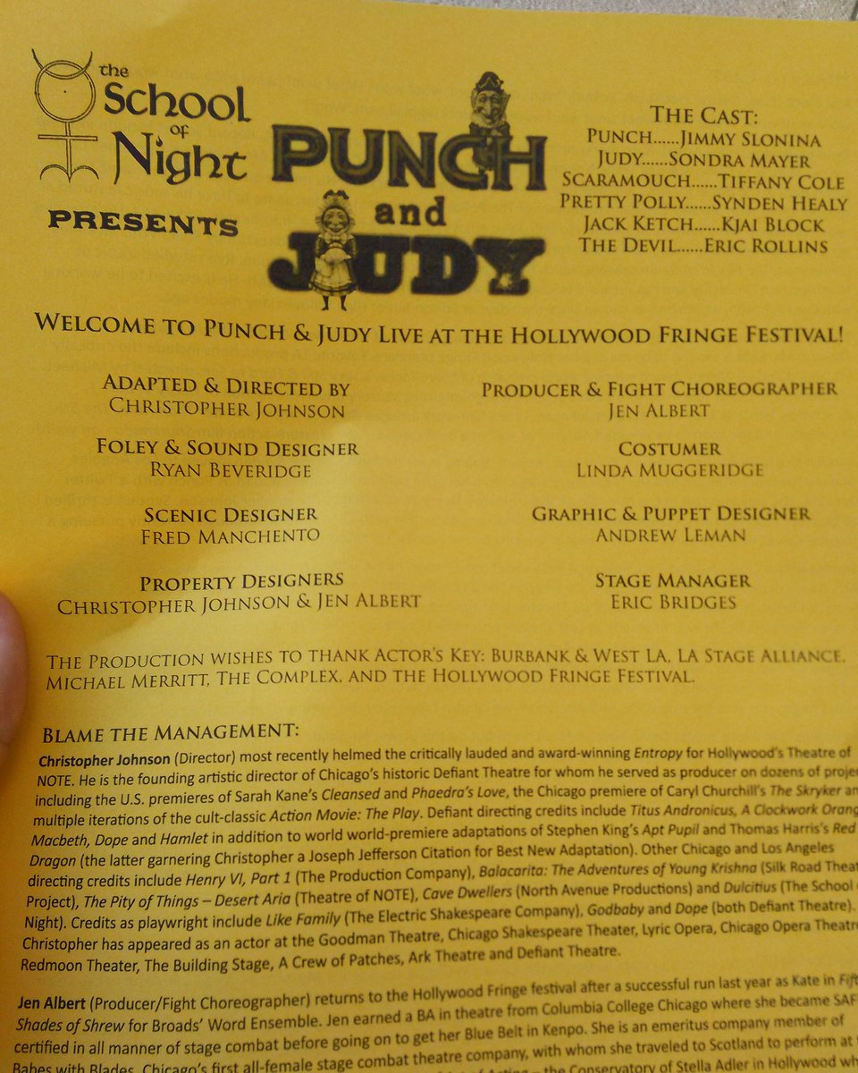 TechTorAaron's tweet photo. Be sure to catch the amazing #punchandjudylive at #complextheatre in the #HFF16! @Kjaiblock @TheJenAlbert https://t.co/7Jj7tBobFj