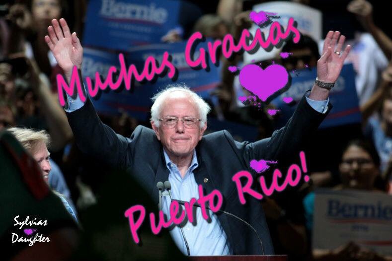 savemain_st's tweet photo. Huge thanks to the Virgin Islands &amp; Puerto Rico Bernie supports. Every vote counts. #SeeYouInPhilly for victory lap! https://t.co/ILE1SYzN8X