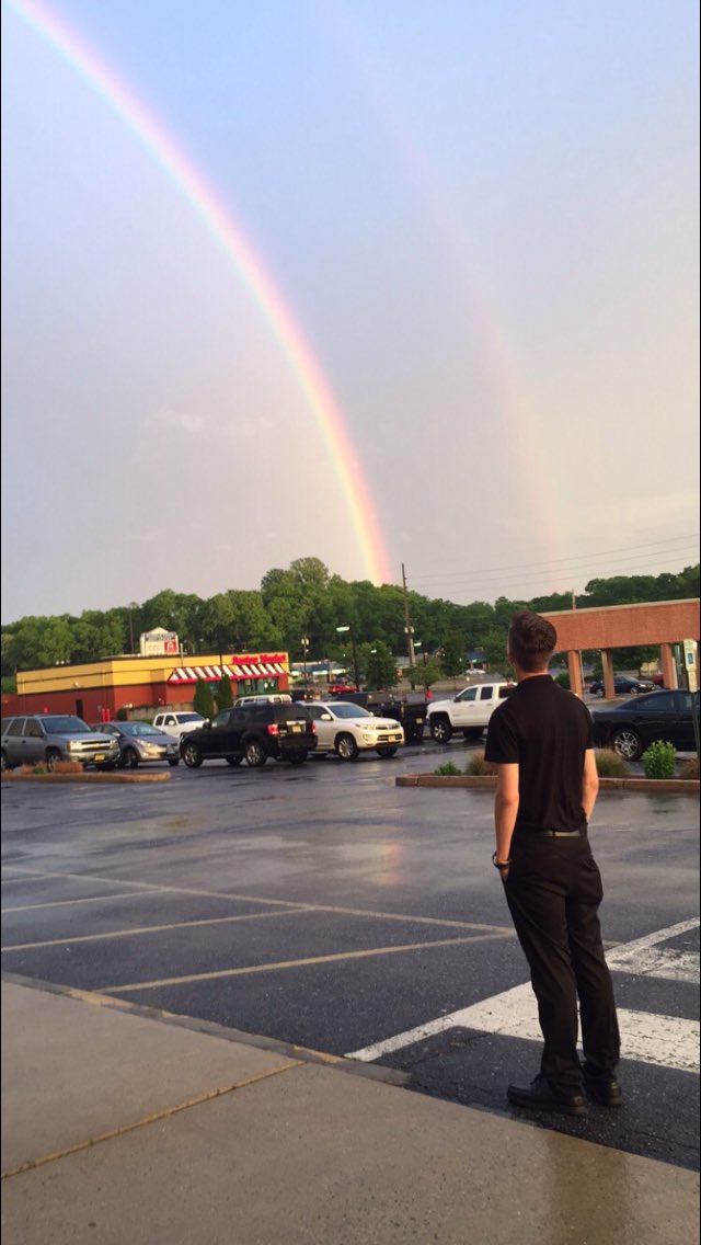 JayRayEJr's tweet image. Might be a little late but seriously I get so excited seeing rainbows