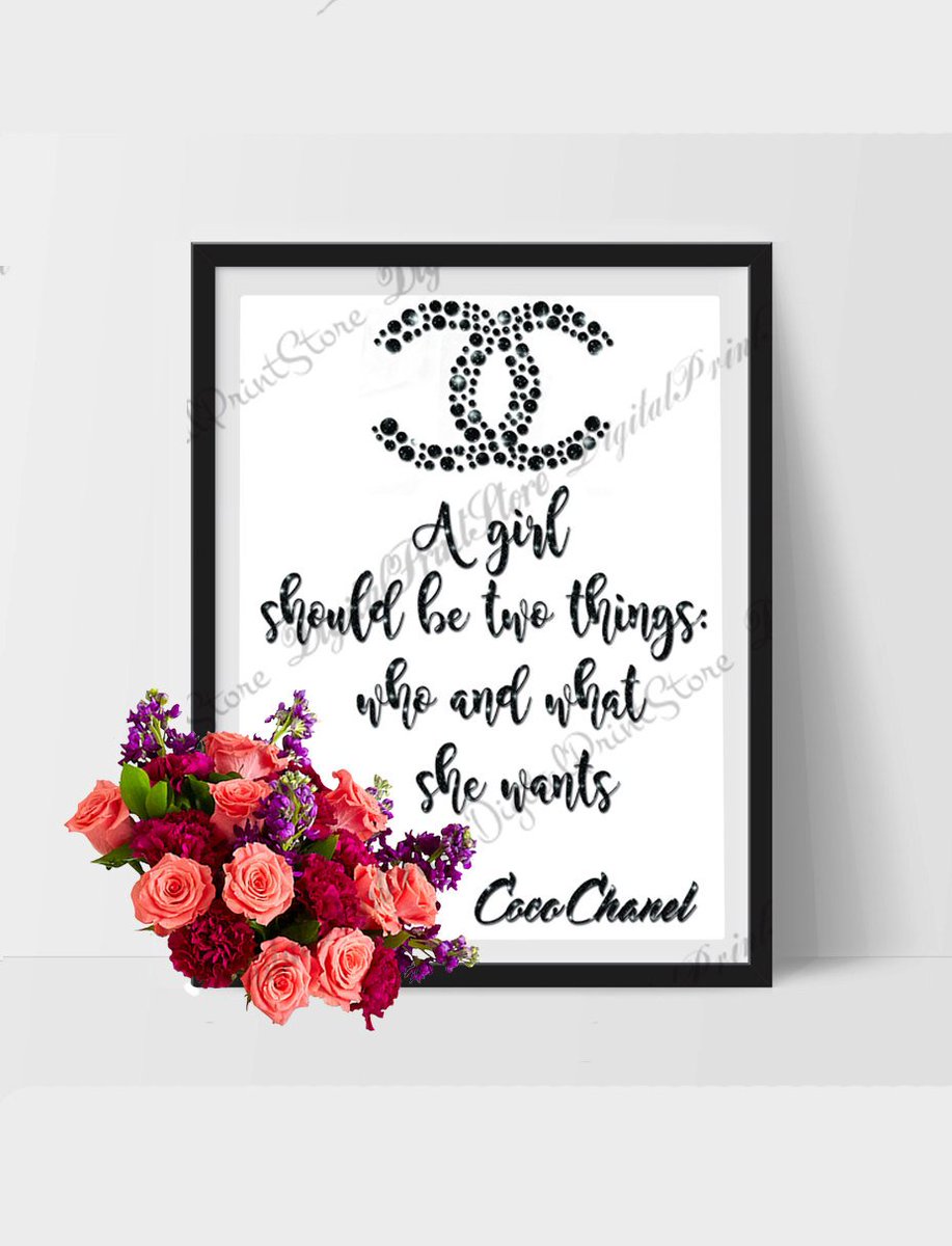 Coco Chanel Print Coco Chanel Quote Print Girl Print 