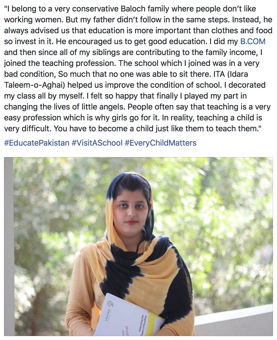 Humansof_Pak's tweet photo. I belong to a very conservative Baloch family where people don’t like working women. But my father...
#VisitASchool https://t.co/cvNuKlncSc
