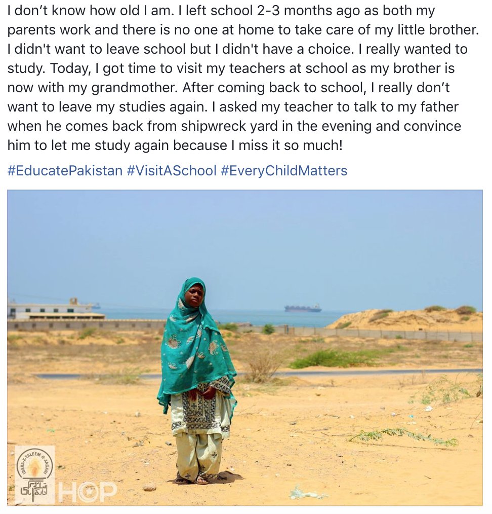 Humansof_Pak's tweet photo. I don’t know how old I am. I left school 2-3 months ago as both my parents work and there is no...
#VisitASchool https://t.co/8QVRffs7cy
