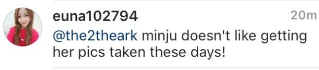 Euna replying to fan on Instagram 
Ugh Why Minju??!! lol 
pic credit: <a href="/minjwo/">🌷</a>