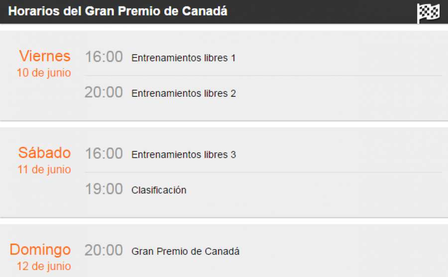 a3formula1's tweet photo. El GP de Canadá arranca este viernes con los Libres 1 y 2. Consulta los HORARIOS 🏁 https://t.co/UsNsPzGWtR https://t.co/3YgbBxF4kY