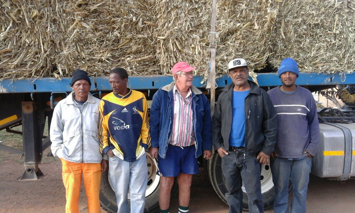 vslandbou's tweet photo. New entrant #farmers @ Oppermansgronde thank #Luckhoff for maize stover bales. #DroughtReliefFund @FarmersWeeklySA https://t.co/wuFnuwzOBs