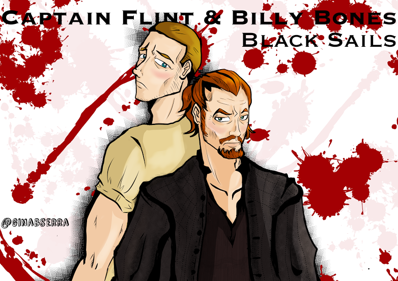 GinaBSerra's tweet photo. Lil tribute to @BlkSails_STARZ with #CaptainFlint and #BillyBones :) #billyflint #blint #blacksails #starz https://t.co/ZxWa1VzaTo