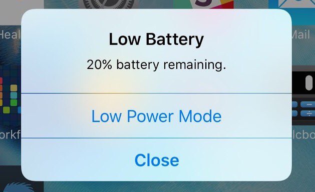 Low battery power