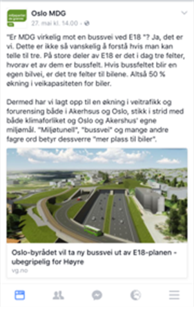 Jeg er veldig glad for at MDG snudde, slik at vi kan få egen busstrasé inn til Oslo.