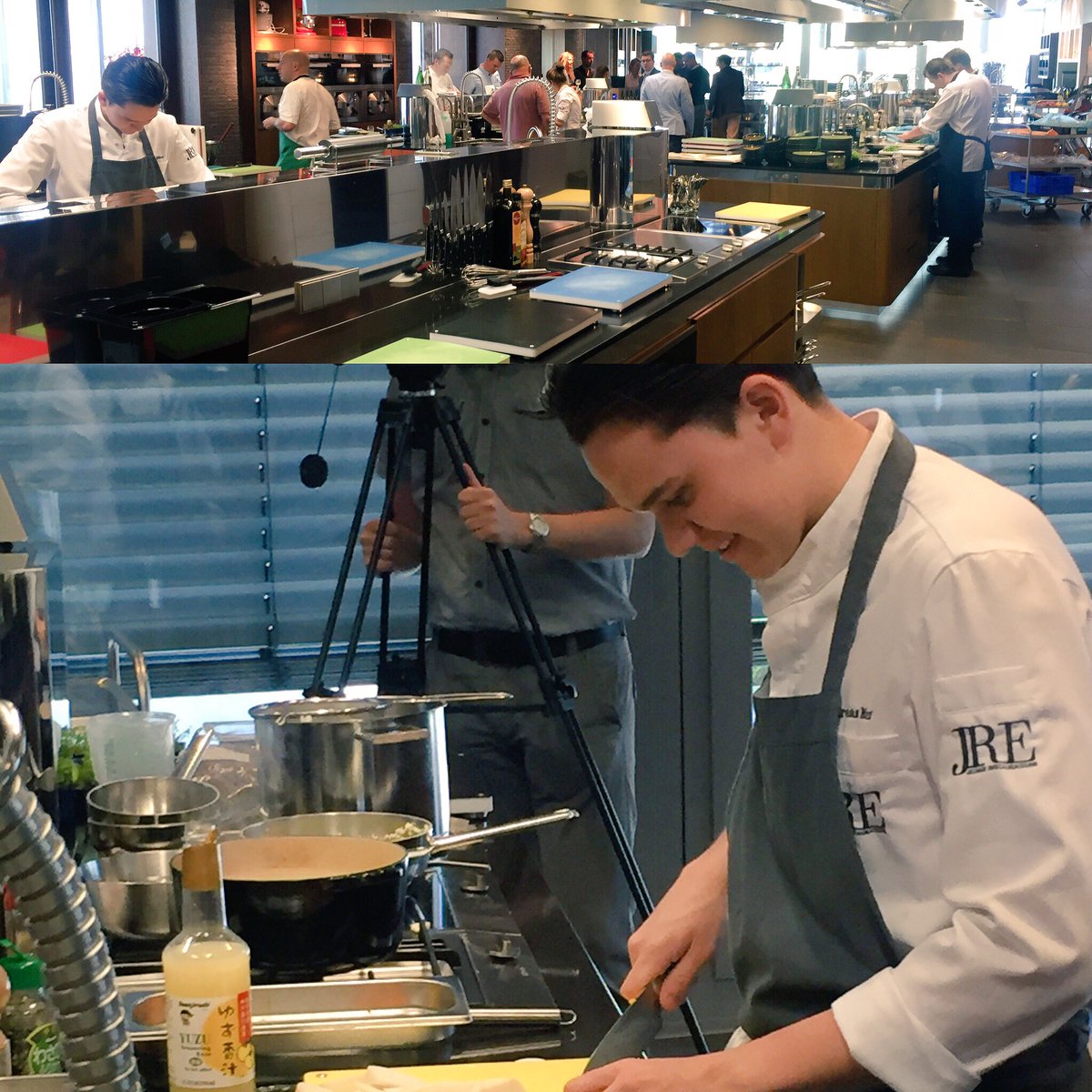 De jamsessie met de chefs van <a href="/JRENederland/">JRE Nederland</a> is begonnen! Wij zijn trotse partner! #sligro #miele #jrenl