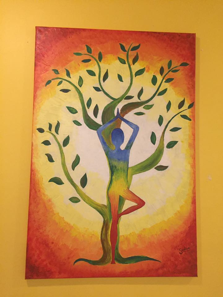 _artisticyoga's tweet photo. A stunning and thoughtful gift, painted and given by our AYP member Sadia Merchant.Thank you for the beautiful gift. https://t.co/0Qn1kYPKas