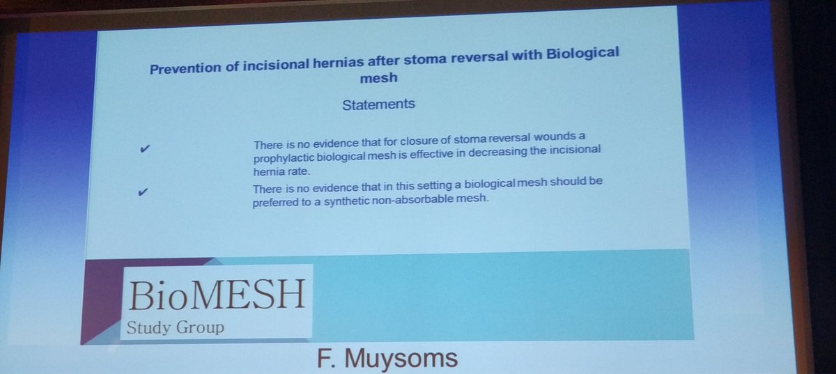 fitikdernegi's tweet image. #ehs2016 #rotterdam muysoms say about bio mesh on hernia prevention