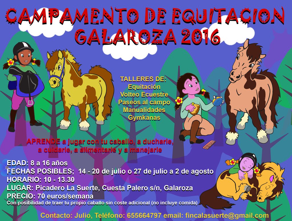 Los campamentos son una invitación a un verano lleno de diversión, aventura.
Infórmate en fincalasuerte.com/campamento-de-…