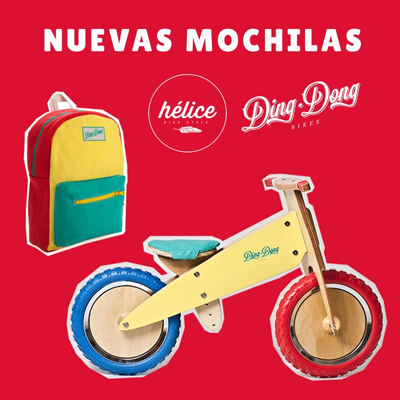 HeliceBikeStyle's tweet photo. Presentamos las mochilas para niños que cocreamos junto a @DingDongBikes >> ya están disponibles en nuestro local <3 https://t.co/xb8NU7ePKm