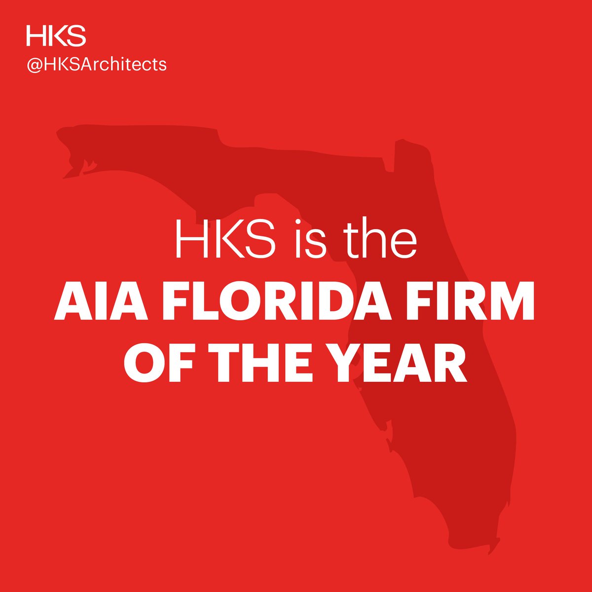 HKSArchitects's tweet photo. HKS is proud to be named the @AIAFlorida Firm of the Year! Congrats to the entire Florida crew! #news https://t.co/rrWLUGFwsa