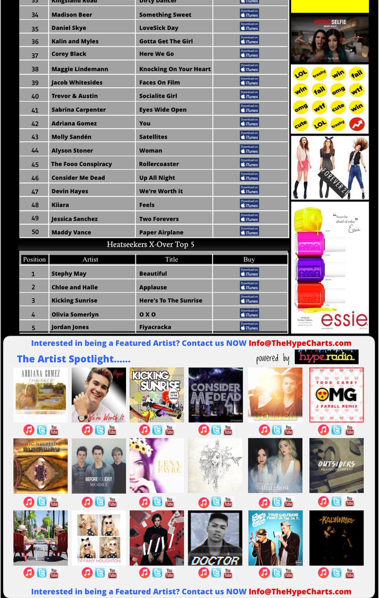 KickingSunrise's tweet photo. We are on @TheHypeCharts!! Go check us out at https://t.co/uQOMiduilN 😏 https://t.co/Df1XYkIqUI