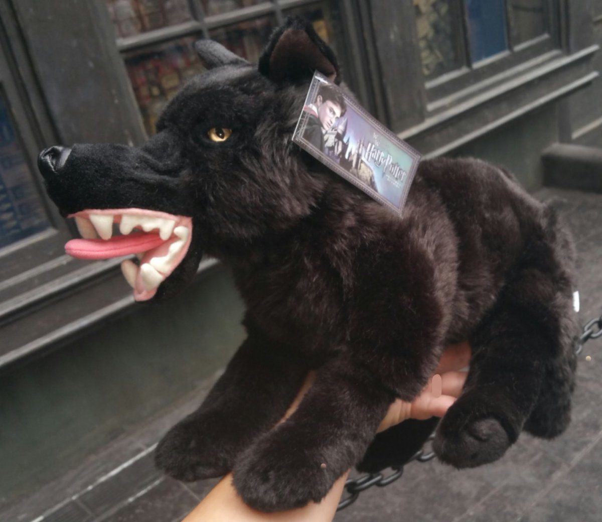 black dog plush