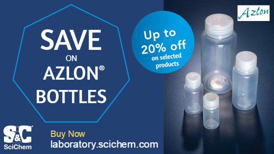 VITTAScientific's tweet photo. Save up to 20% on #Azlon reusable #laboratory bottles with SciChem. Order now: https://t.co/Uto2KSktxh #labmanager https://t.co/PQwmsUsZkM
