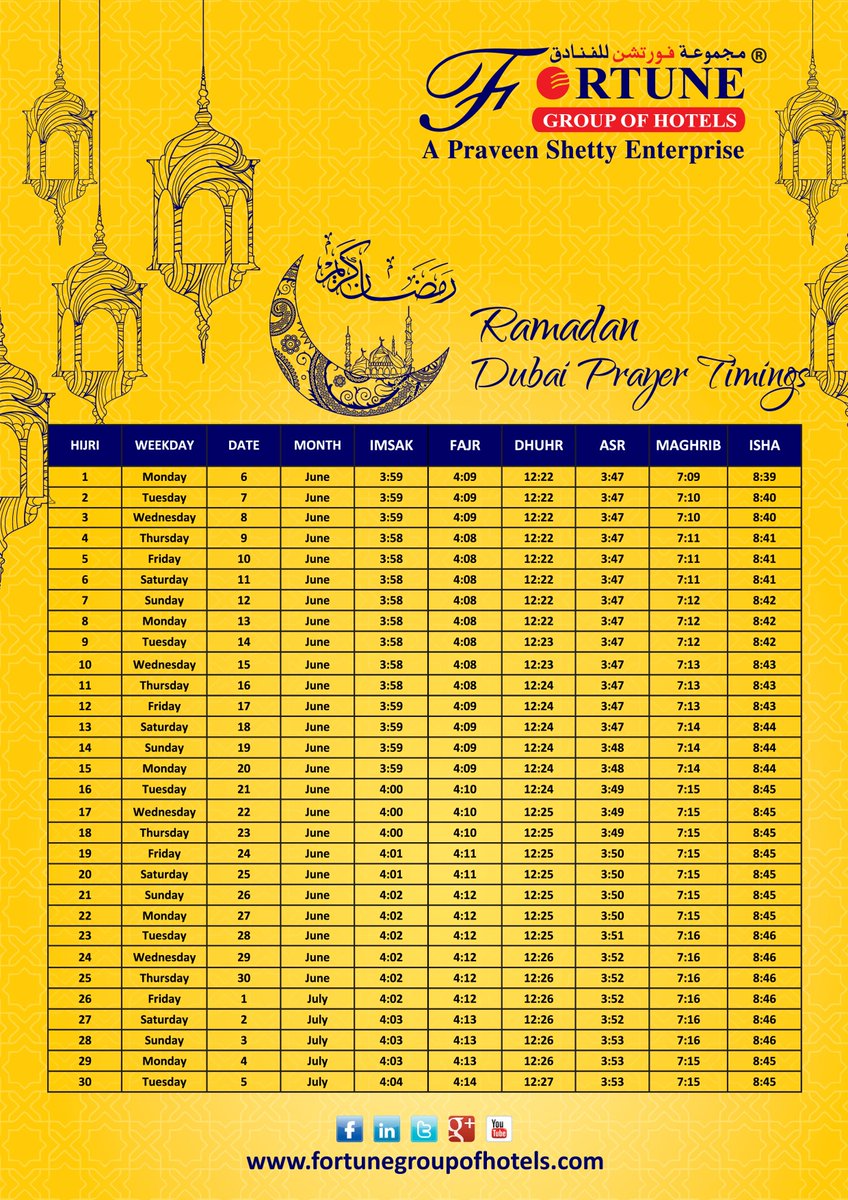 FortuneUAE's tweet photo. Ramadan
Dubai Prayer Timings... https://t.co/jDxaoEVcYE