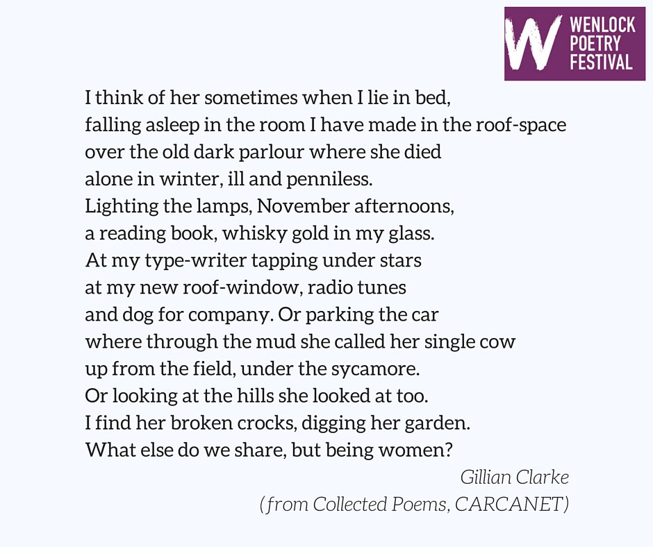 Catherine's Bakery displayed this sonnet by Gillian Clarke over the #WenlockPoetry weekend!