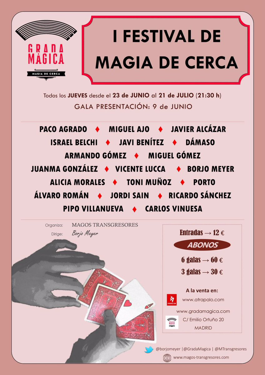 BorjoMeyer's tweet photo. Este #Jueves9 en @GradaMagica inauguramos el #IFestivalDeMagia de @GradaMagica https://t.co/H5toSFOP85 https://t.co/TdpP2iDWQb