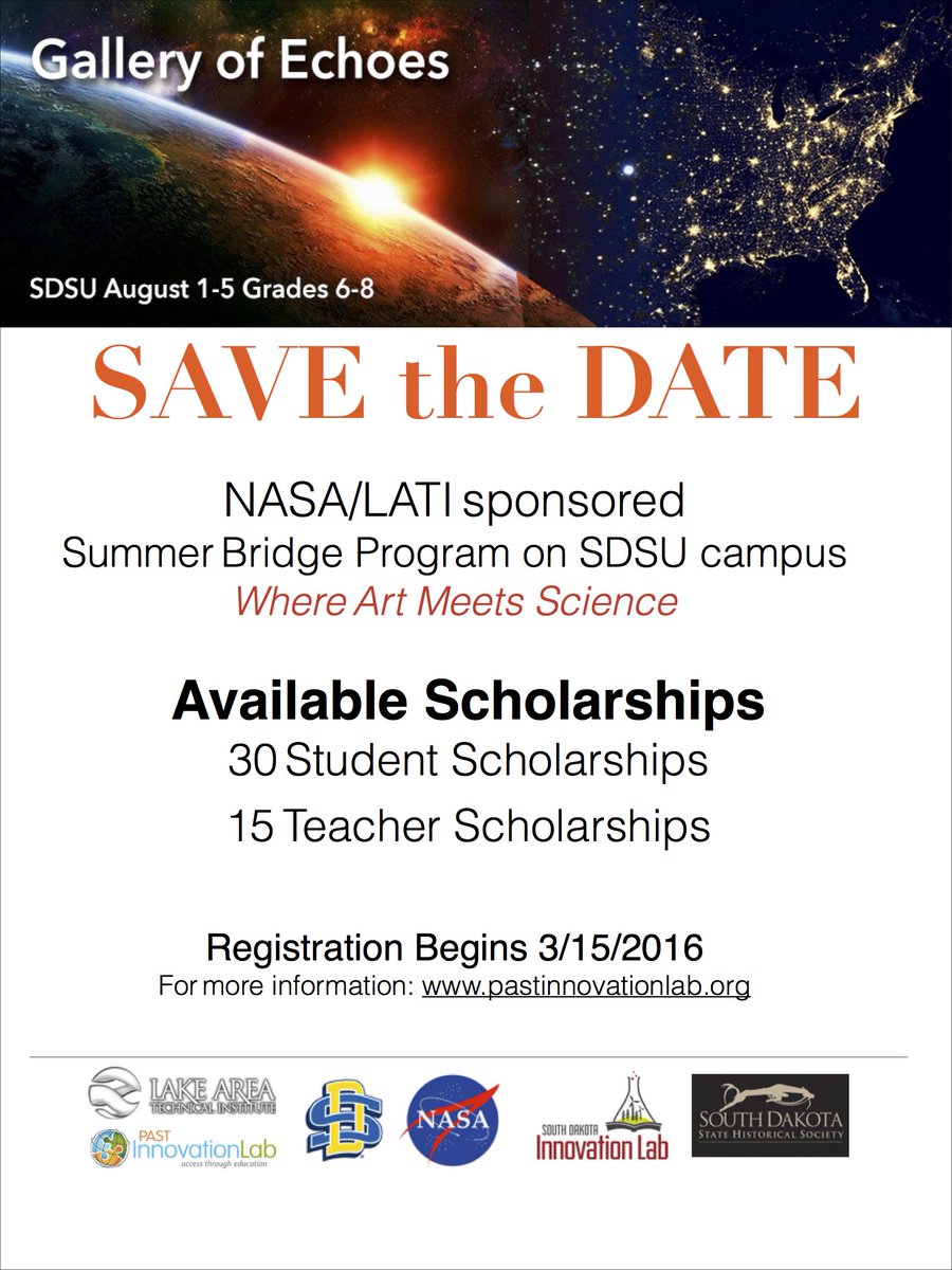 SDStateISEE's tweet photo. Attn: 6-8 graders! Register for these two awesome summer events happening right here on the SDSU campus! https://t.co/f9zkkvNc5p