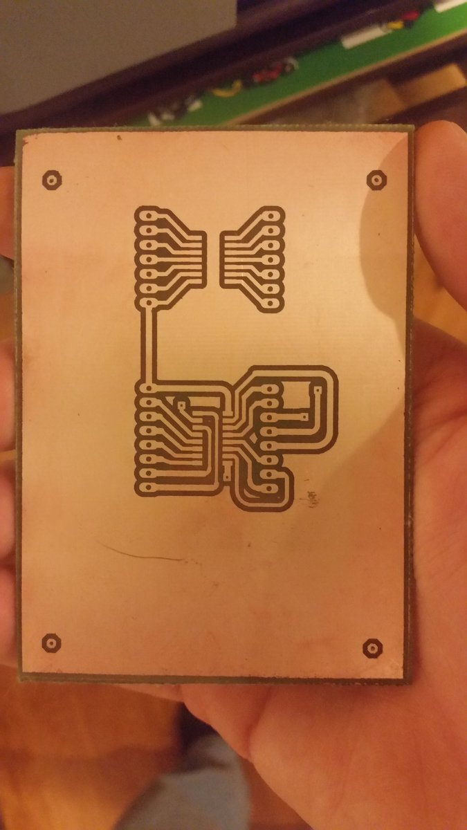HandMade_Elec's tweet image. Created a board for testing yesterday. I'll finish with solder mask & silk screen in the next day or so. #pcbdesign