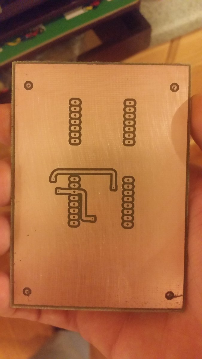 HandMade_Elec's tweet image. Created a board for testing yesterday. I'll finish with solder mask & silk screen in the next day or so. #pcbdesign