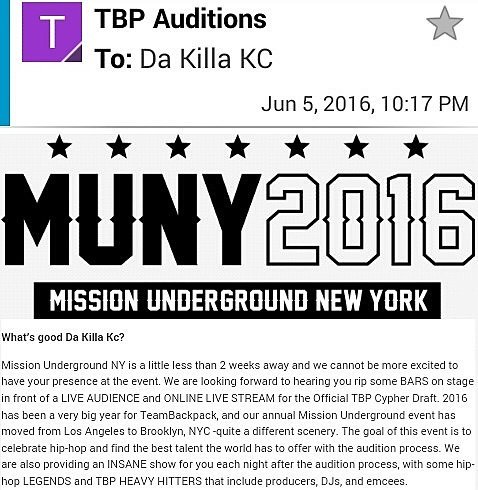 DAKILLAKC's tweet photo. 10 DAYS TIL I HIT THE STAGE IN BROOKLYN, NY🗽🙌🎤🎶

#DaKillaKC #ItsNotADream @teambackpack #teambackpack #tbp #muny2016 https://t.co/iTGiD6Uw2C