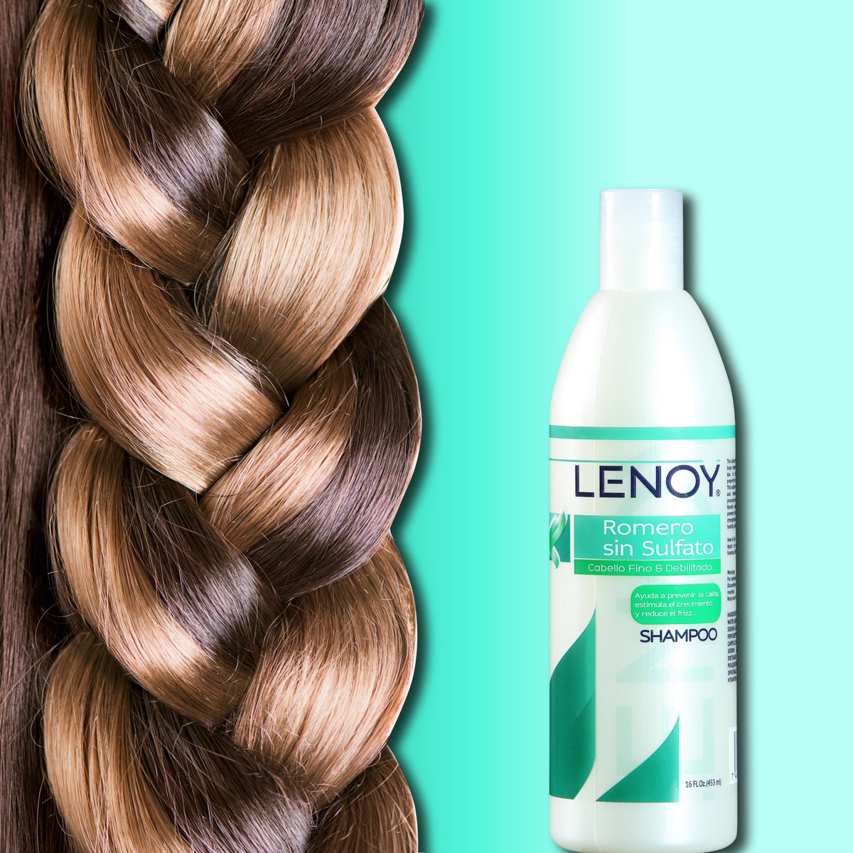 LabCollado's tweet image. Conoce la nueva línea de Lenoy, Romero sin Sulfato. Este Shampoo es revitalizador para el cabello debilitado.