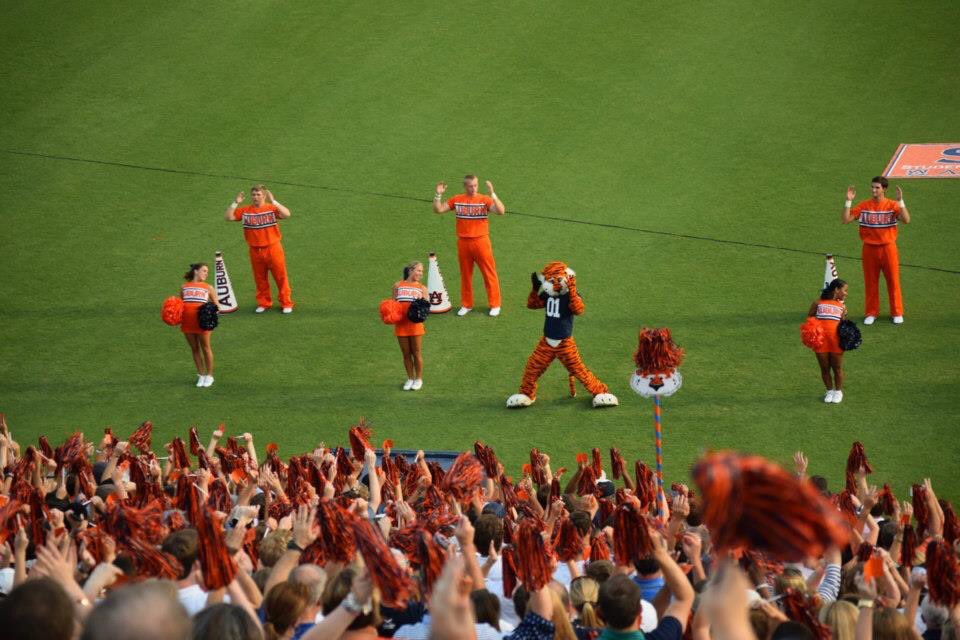 Looking forward to teaching our cheers to our new freshmen at CWE pep rally 3 tonight! #SeeYouSoon #WarEagle
