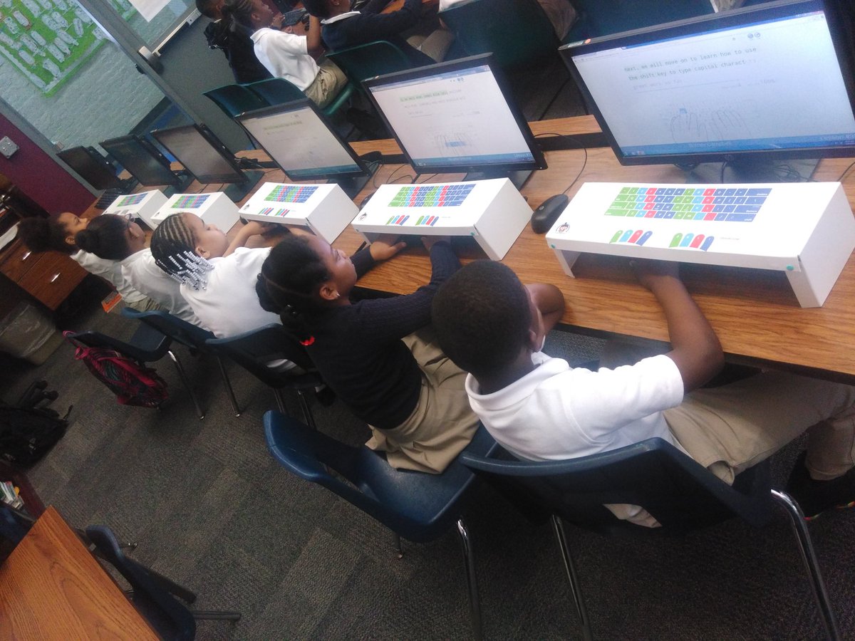 Our students love the keyboard covers provided by <a href="/typingclub/">TypingClub</a> . They are easy to assemble and pack away neatly.