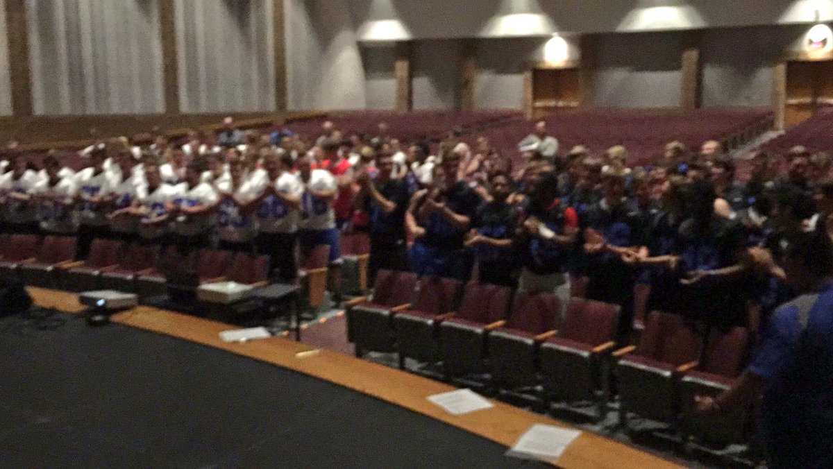NBCSDrive's tweet photo. WATCH: @LWEastAthletics football found out that they were this year's team with this video: https://t.co/FIe1VXTsRz https://t.co/PfUMaZk7Kh