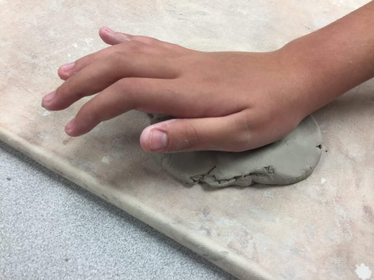 TJArtClass's tweet photo. Ms. Fay's 5th graders are creating clay inspired cells, focusing on the slab, hand-building technique https://t.co/wfErRT78kA
