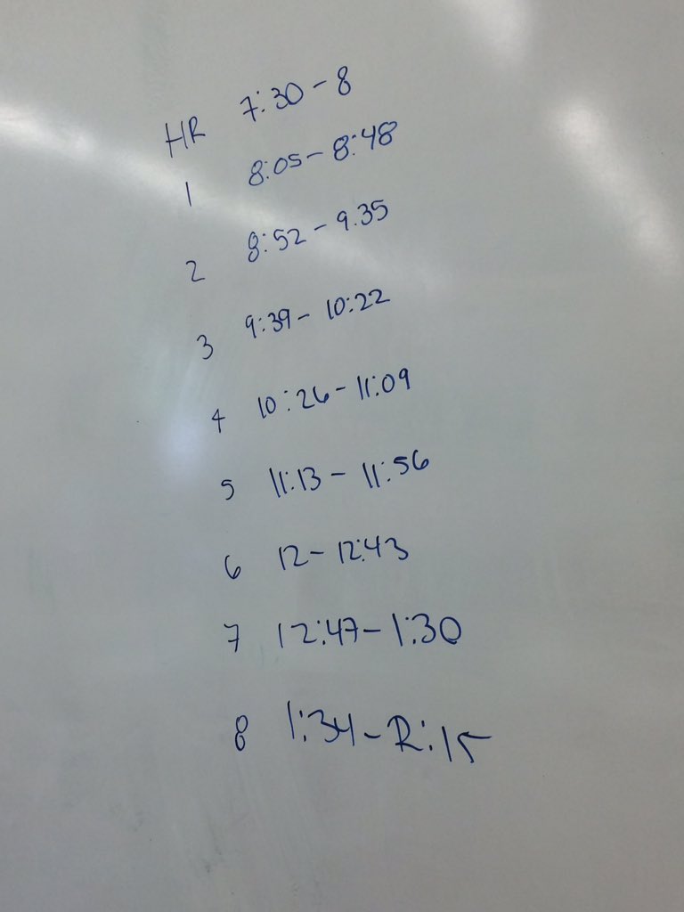 Today's schedule! Enjoy it!