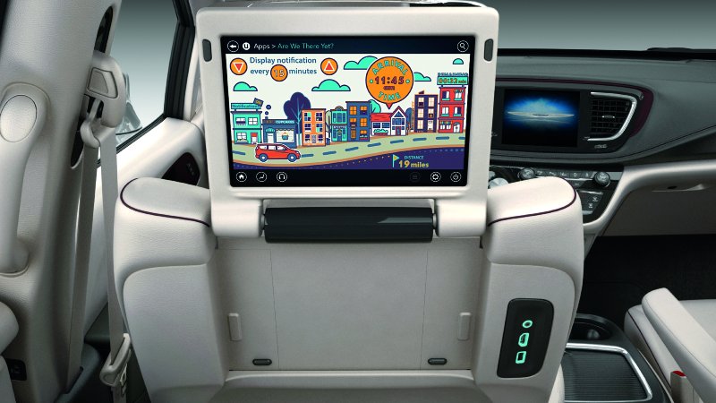 The 2017 Chrysler Pacifica offers the "Are We There Yet?" navigation app. You'll never hear backseat banter again.