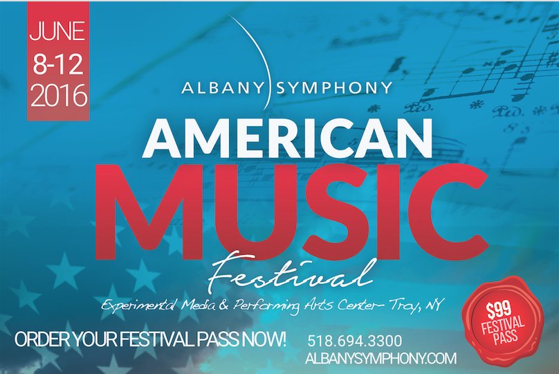 .@albanysym's American Music Festival 6/8-12! @ASOdogsofdesire @clariceassad @jmontgomerymusc @LorenLo @EMPACnews!