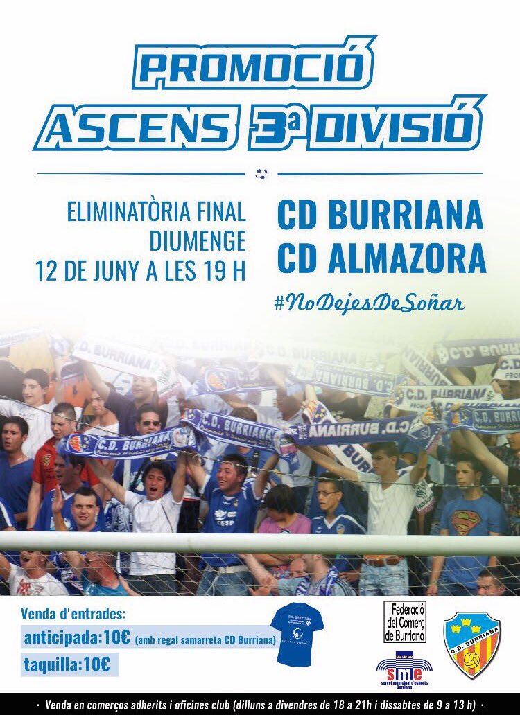 CD_Burriana's tweet image. Promoció Ascens 3ª divisió!
Final, @CD_Burriana - @CDAlmazora
